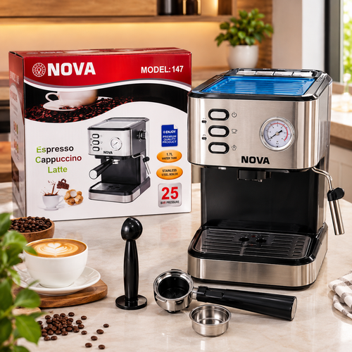 اسپرسوساز نوا مدل NCM-147 | 25 بار | 2200 وات | 1.7 لیتر